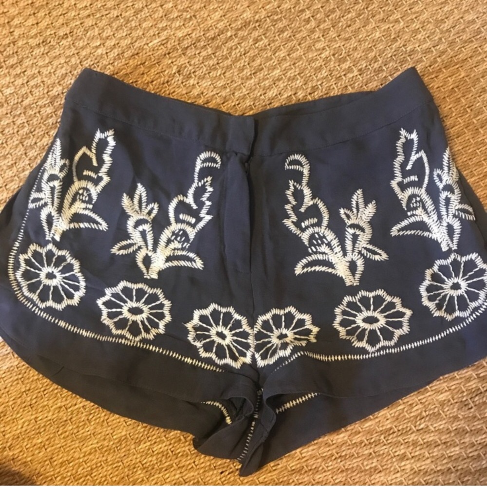 Topshop Embroidered Shorts